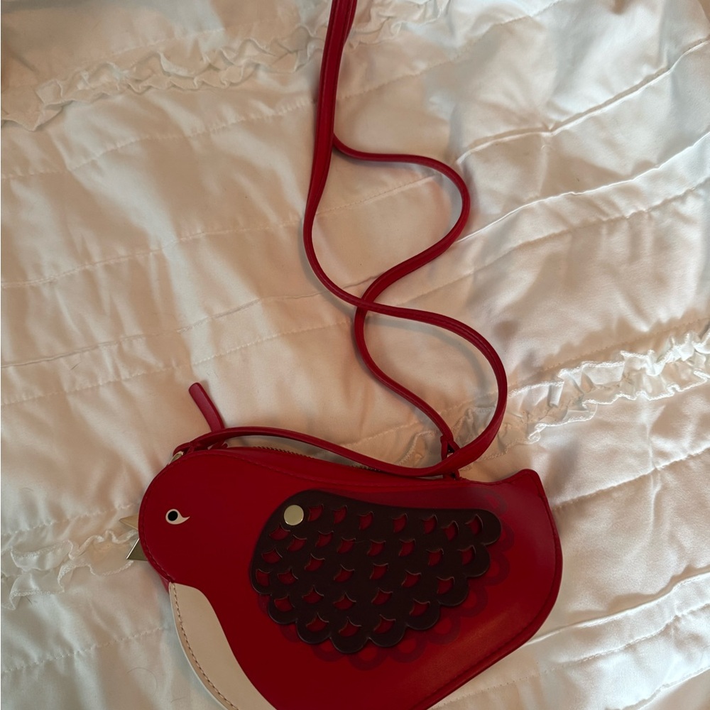 Kate Spade Red Bird Crossbody Bag, New